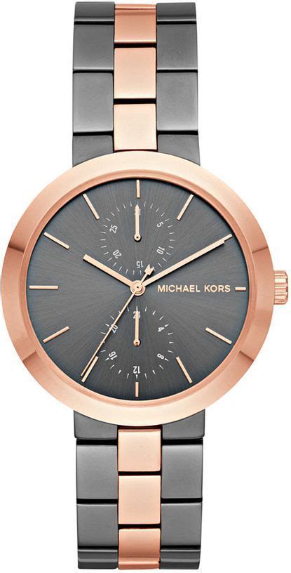 michael kors mk6431|Women's Michael Kors Garner Multi Function Gunmetal Watch .